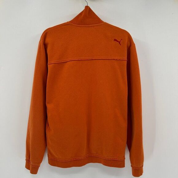 Puma Vintage Full Zip Distressed Embroidered Orange Jacket Size Large - Picture 2 of 11